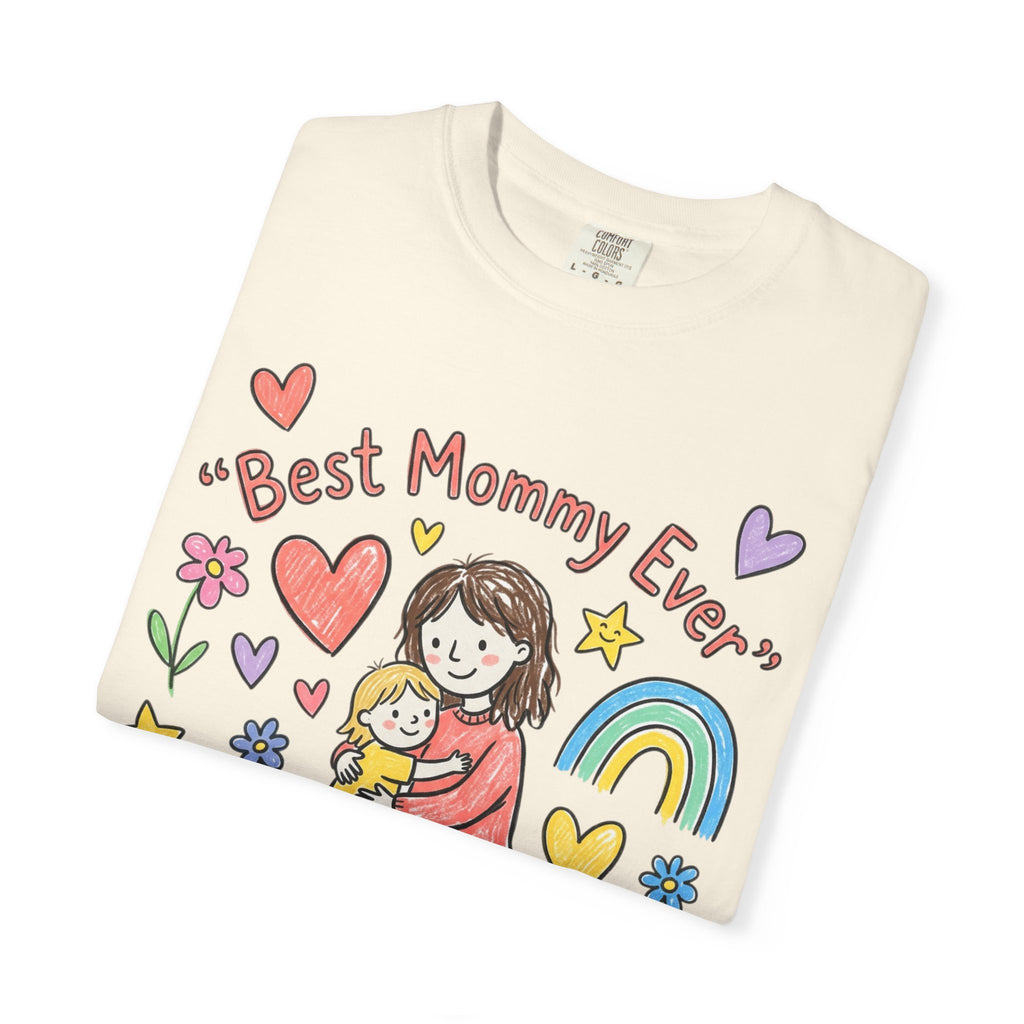 Best Mommy Ever T-Shirt — Cute Rainbow Hearts Mother's Day Tee