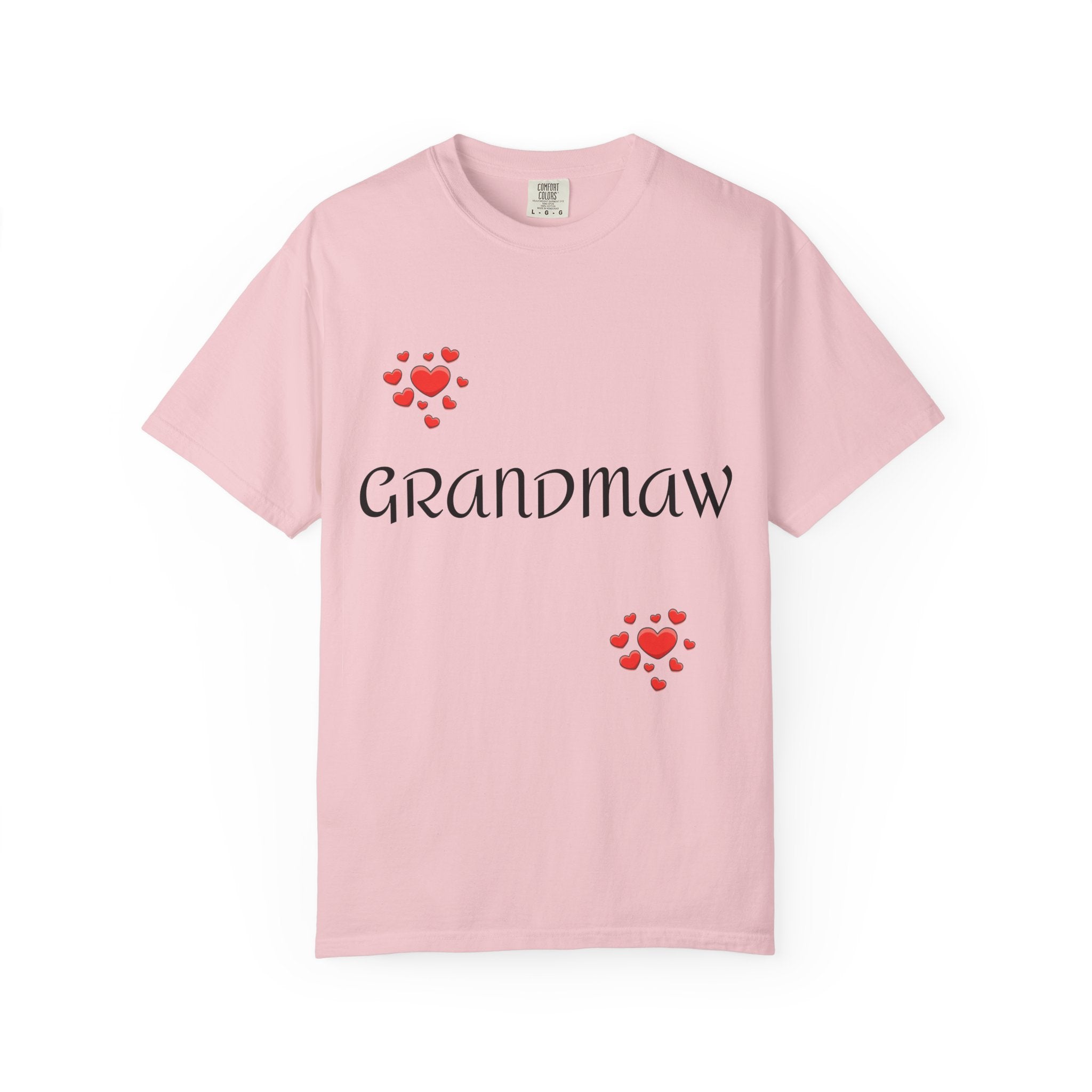 Grandmaw Heart Tee — 'GRANDMAW' Script T-Shirt with Red Heart Accents