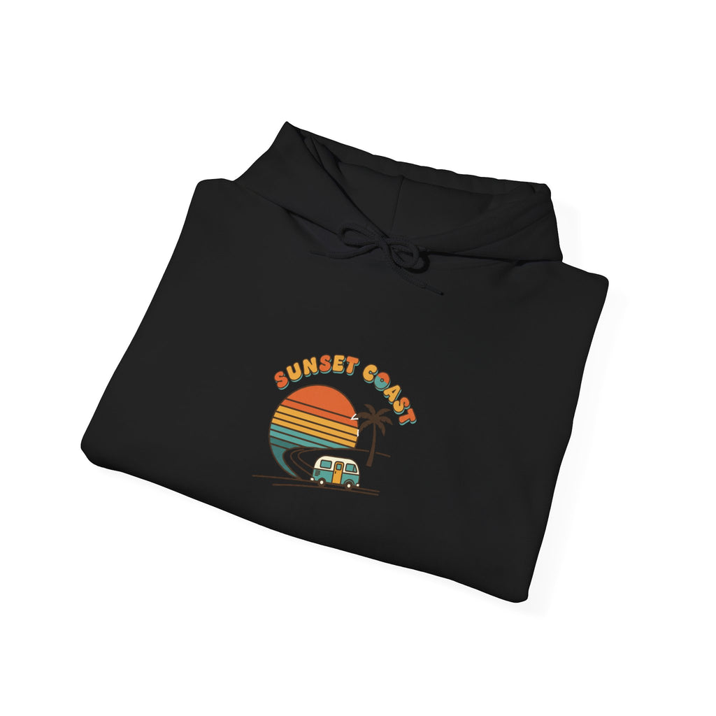 Golden Hour Sunset Surf Hoodie | 70s Sunset, Vintage Palm Postcard