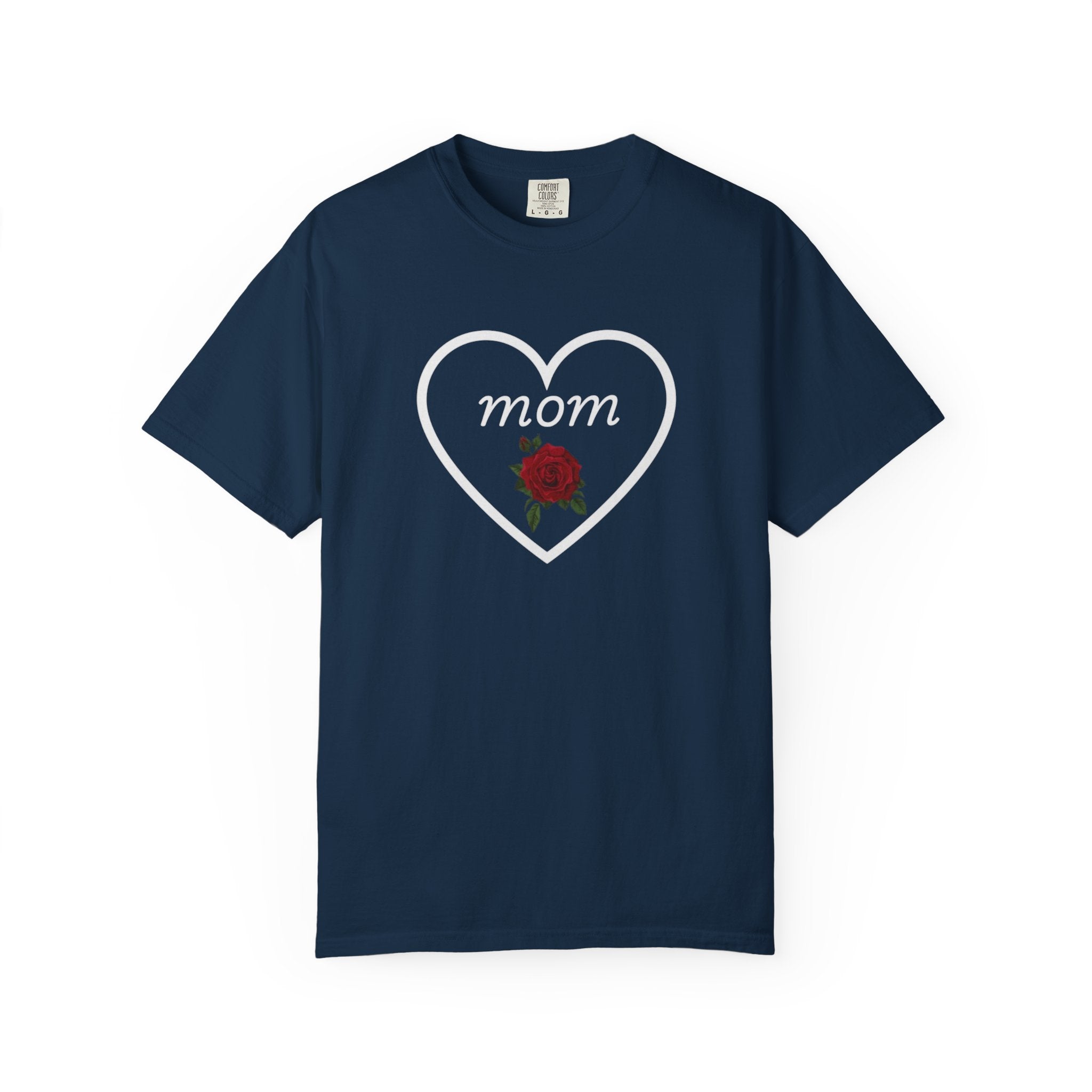 Rose Heart T‑Shirt — Mom Floral Graphic Tee