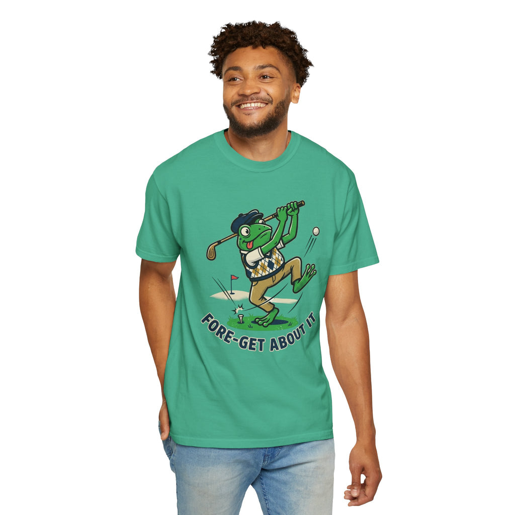 Golf Frog T-Shirt — “Fore-get About It” Funny Golf Graphic Tee