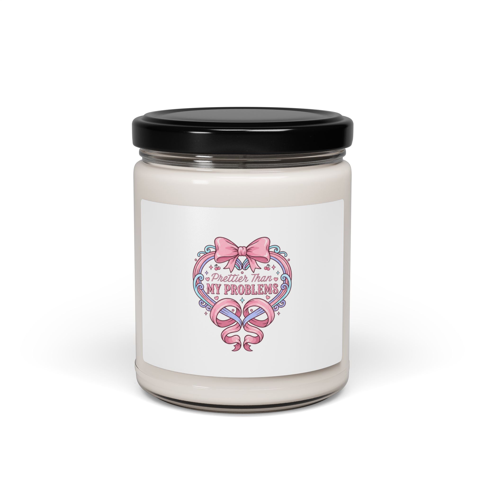 Coquette Ribbon Heart Candle | Scented Soy Candle, pastel humor, lace aesthetic