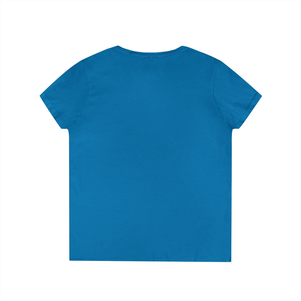 Mom Faux Love V-Neck T-Shirt —Faux Floral Heart "Love" Mother's Day Tee