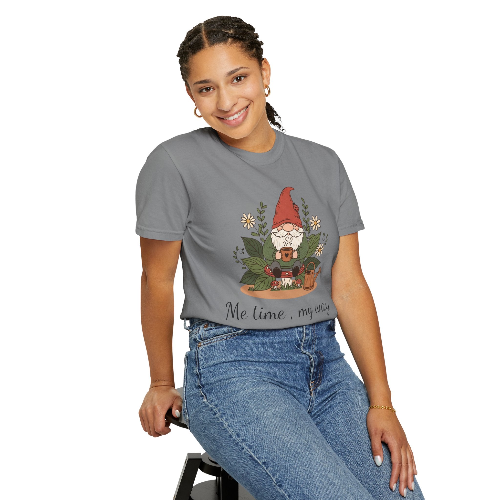 Gnome Garden T-Shirt — Cute Floral Gnome Tee for Gardeners & Nature Lovers