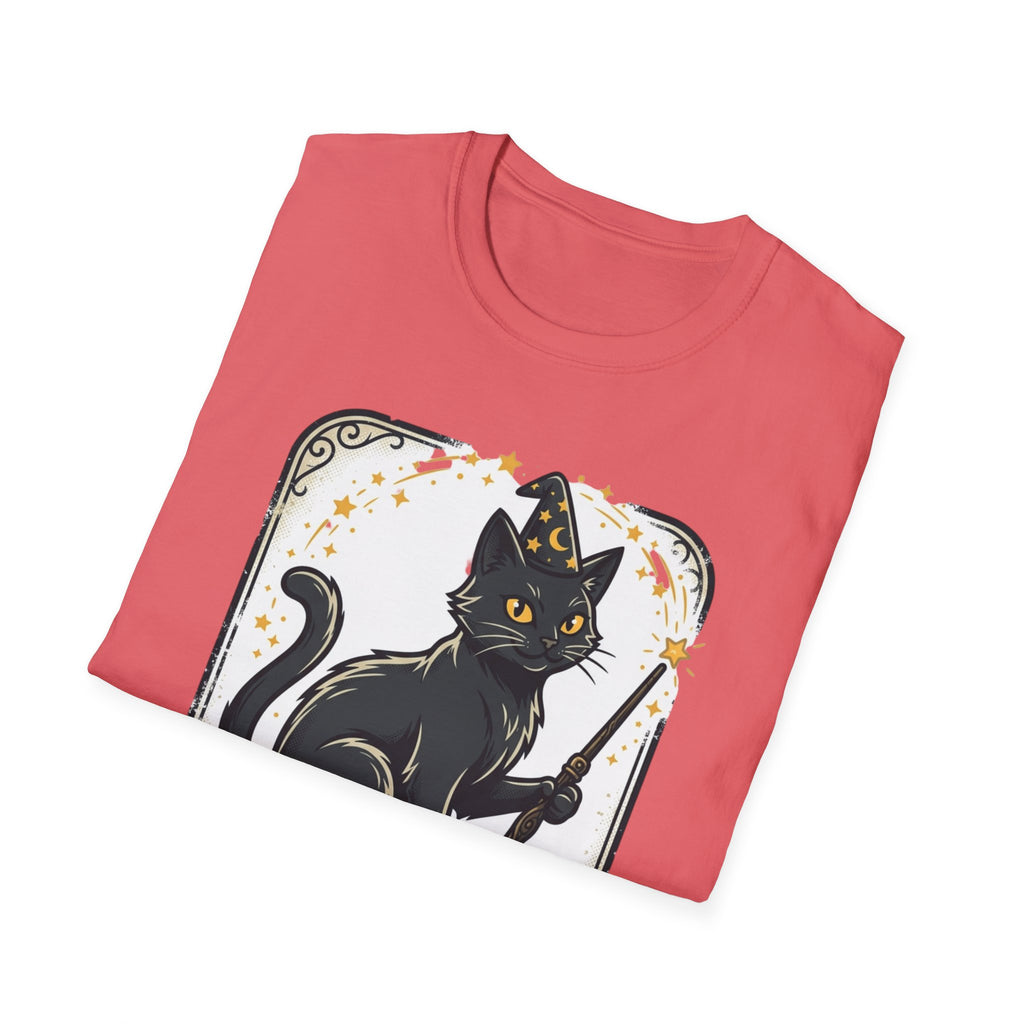 Magician Cat T-Shirt — "The Mysterious Cat" Cute Black Cat Magic Graphic Tee