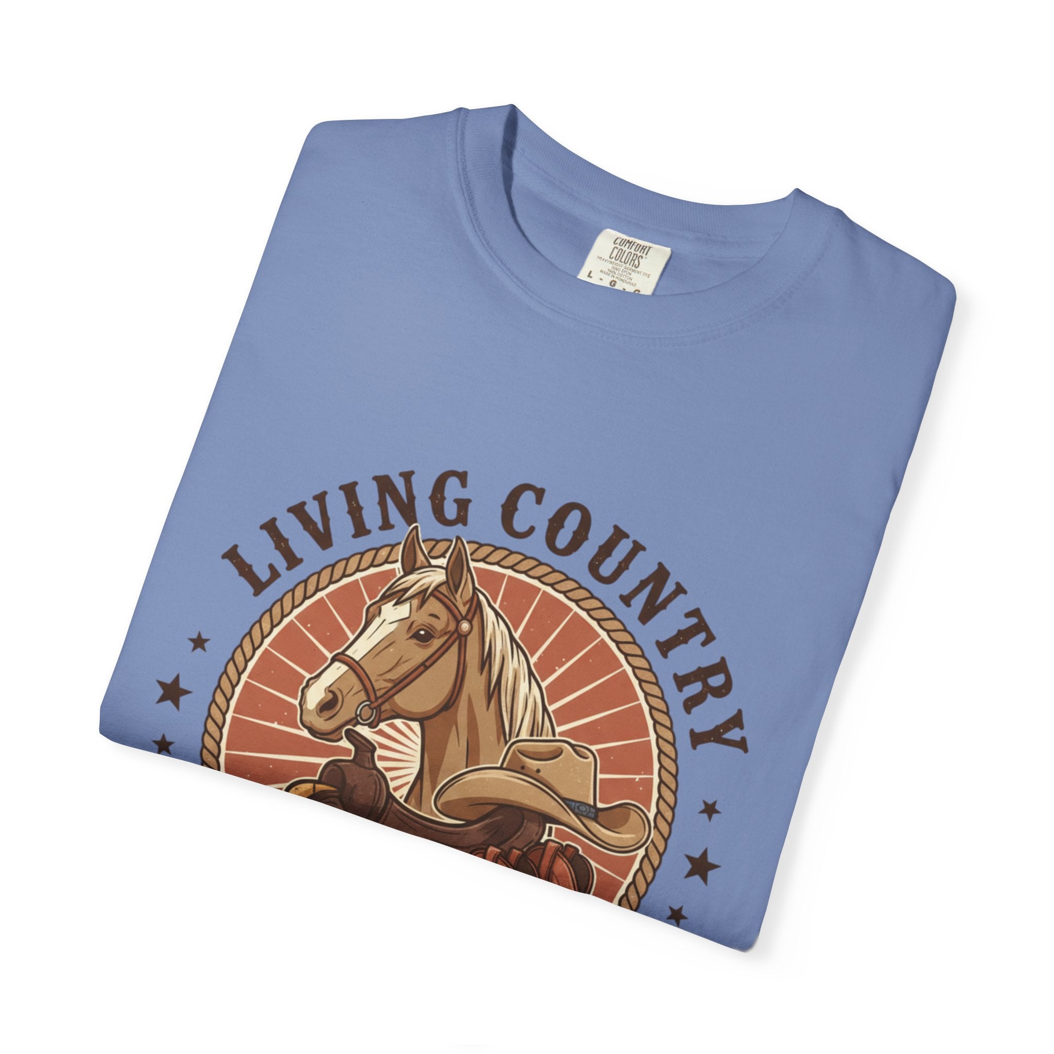 Living Country Horse T-Shirt — Rustic Western Rodeo Graphic Tee