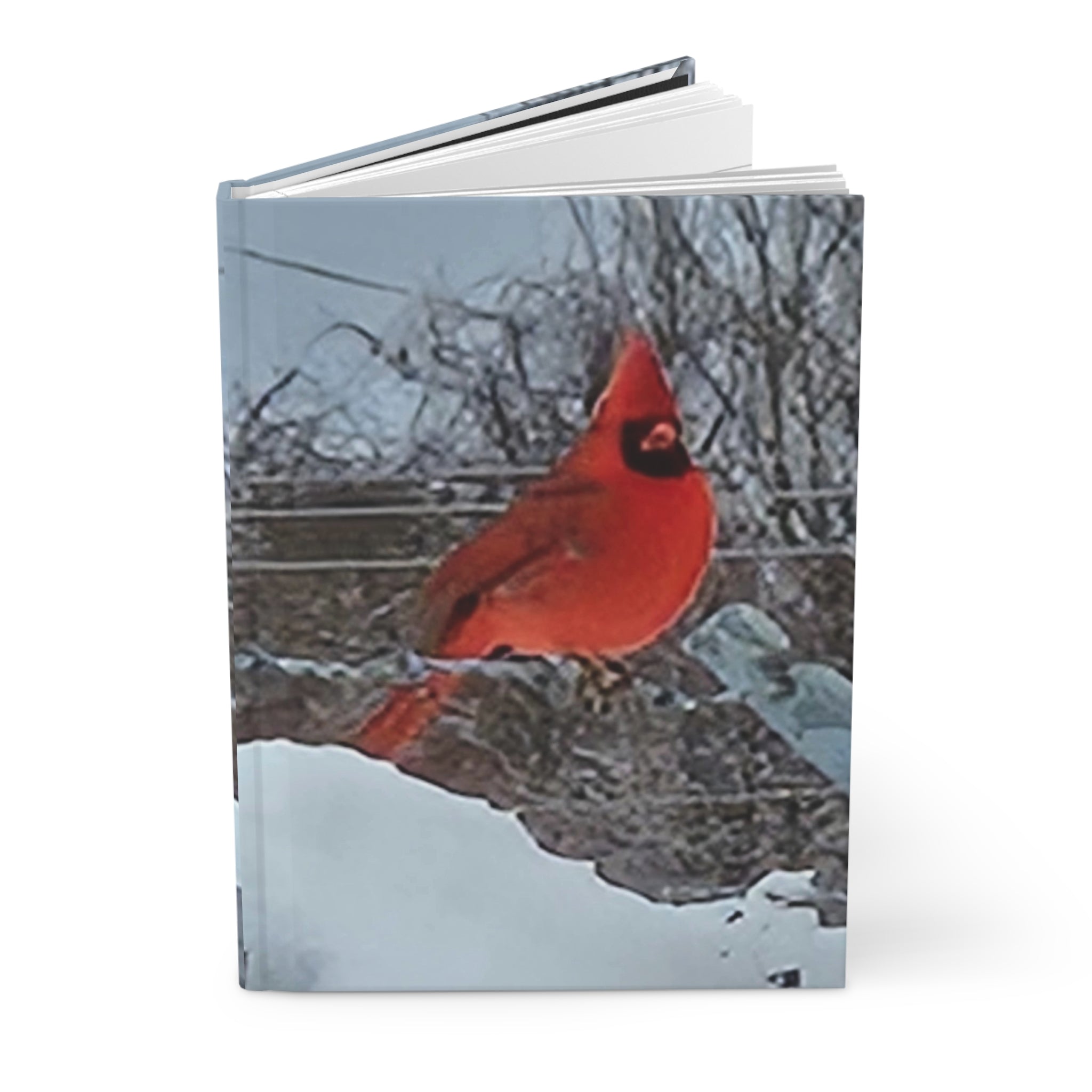 Cardinal Winter Hardcover Journal — Red Bird Notebook for Nature Lovers