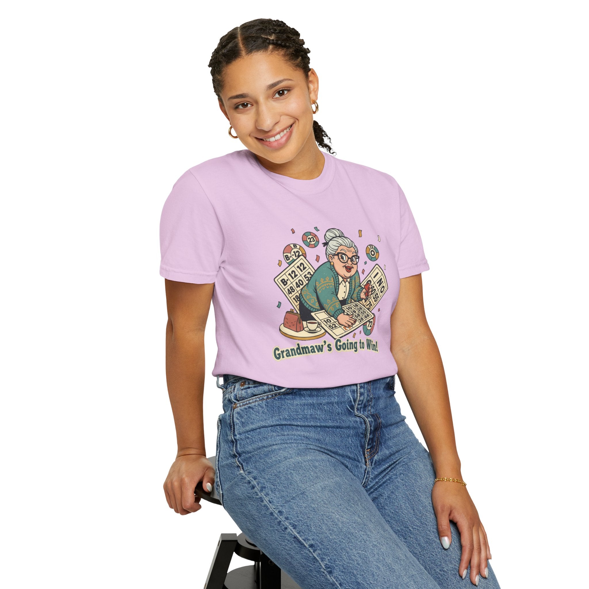 Grandmaw Playing Bingo T-Shirt — Funny Bingo Grandma Tee