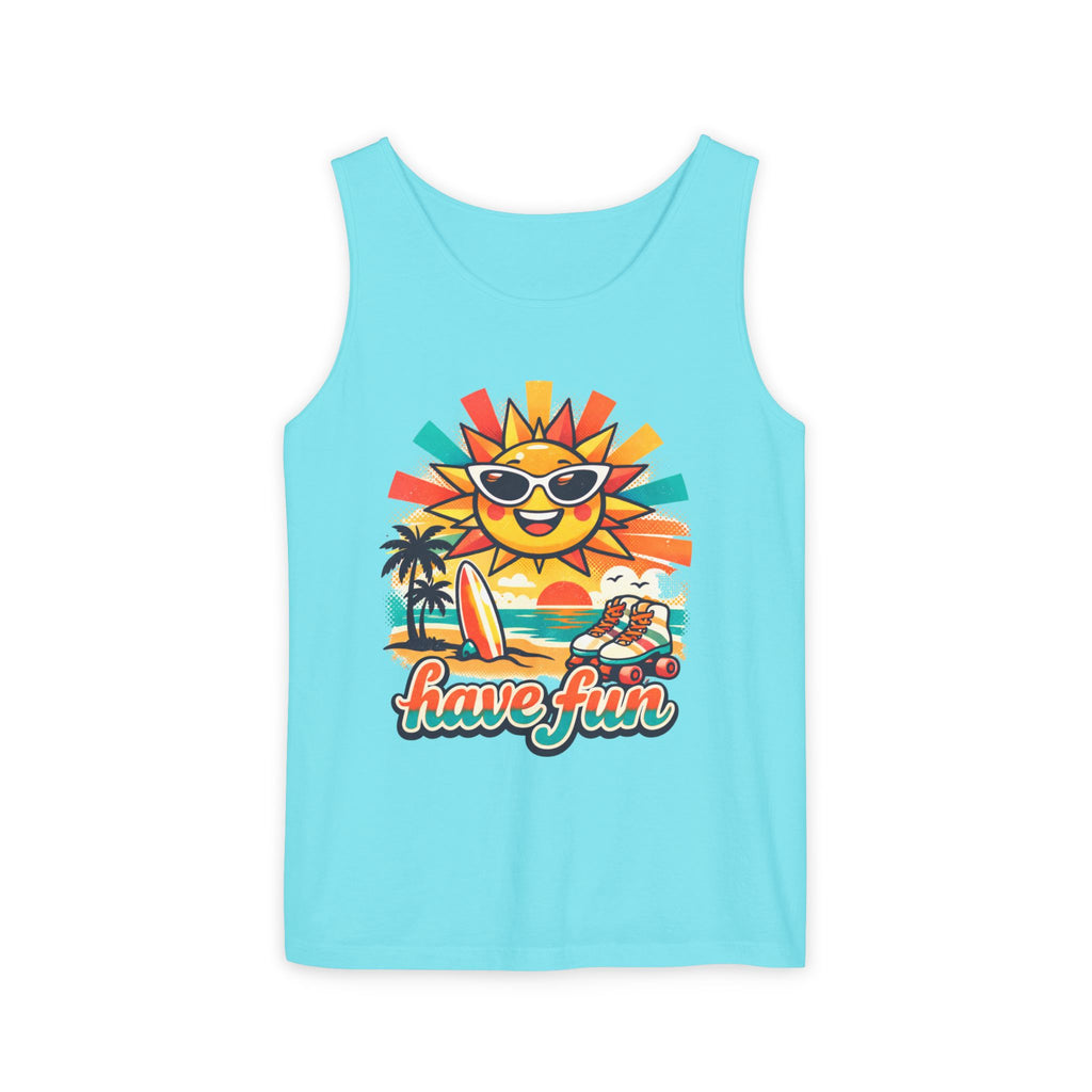 Have Fun Beach Tank Top — Retro Sunglasses Sun Surf Summer Graphic Tank