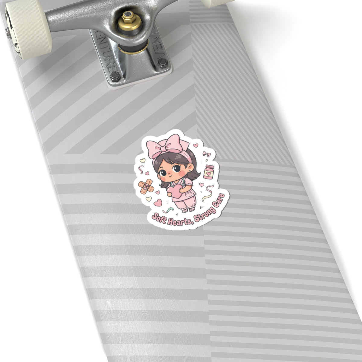 Kawaii Nurse Sticker | Bow-Core Pastel Medical, Cute Nurse Graphic