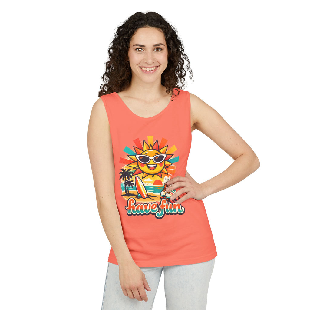 Have Fun Beach Tank Top — Retro Sunglasses Sun Surf Summer Graphic Tank