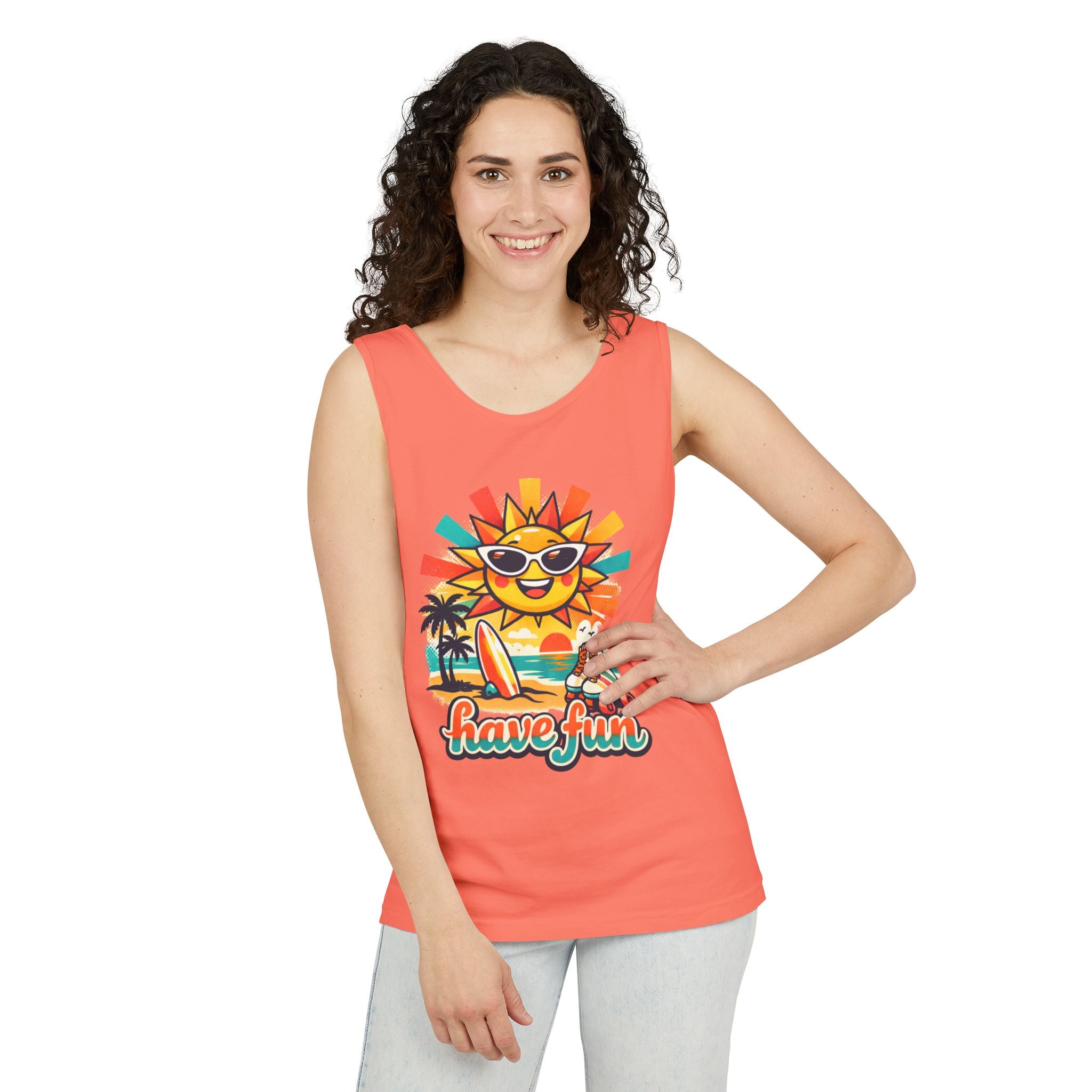 Have Fun Beach Tank Top — Retro Sunglasses Sun Surf Summer Graphic Tank