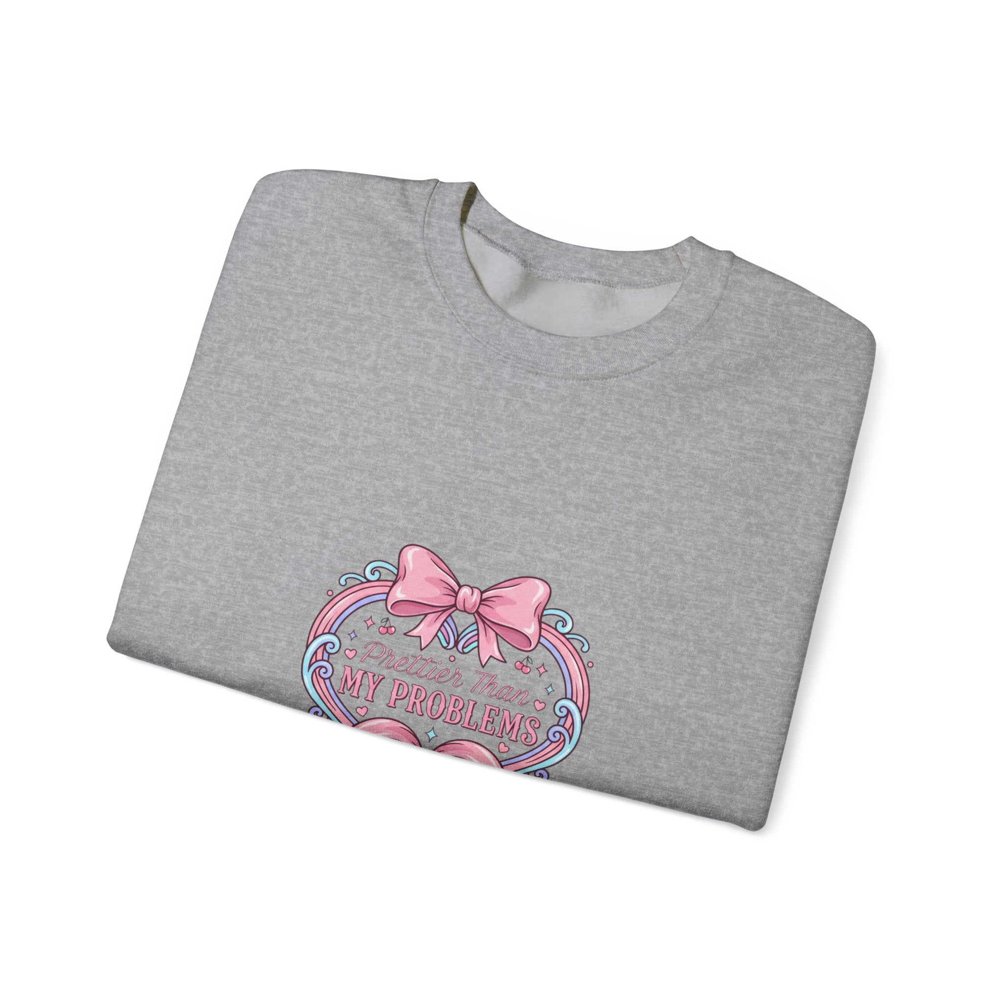 My Problems Heart Ribbon Sweatshirt | Coquette Ribbon Art, Pastel Humor