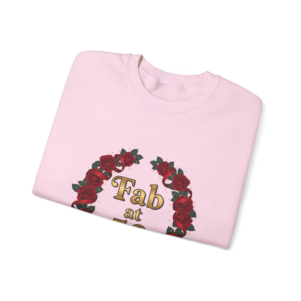 Fab at 50 Rose Wreath Crewneck Sweatshirt