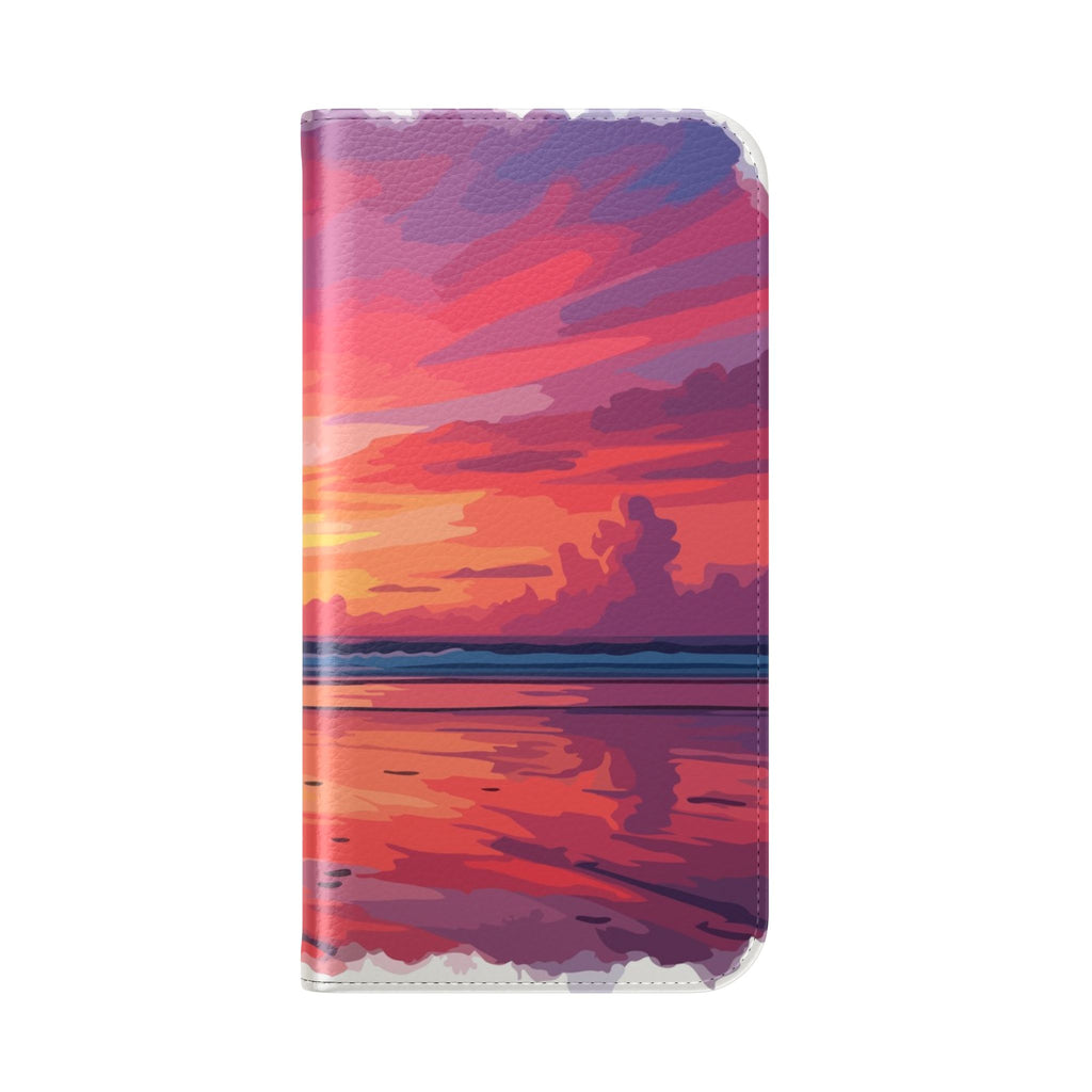 iPhone 17 Romantic Sunset Couple Flip Phone Case