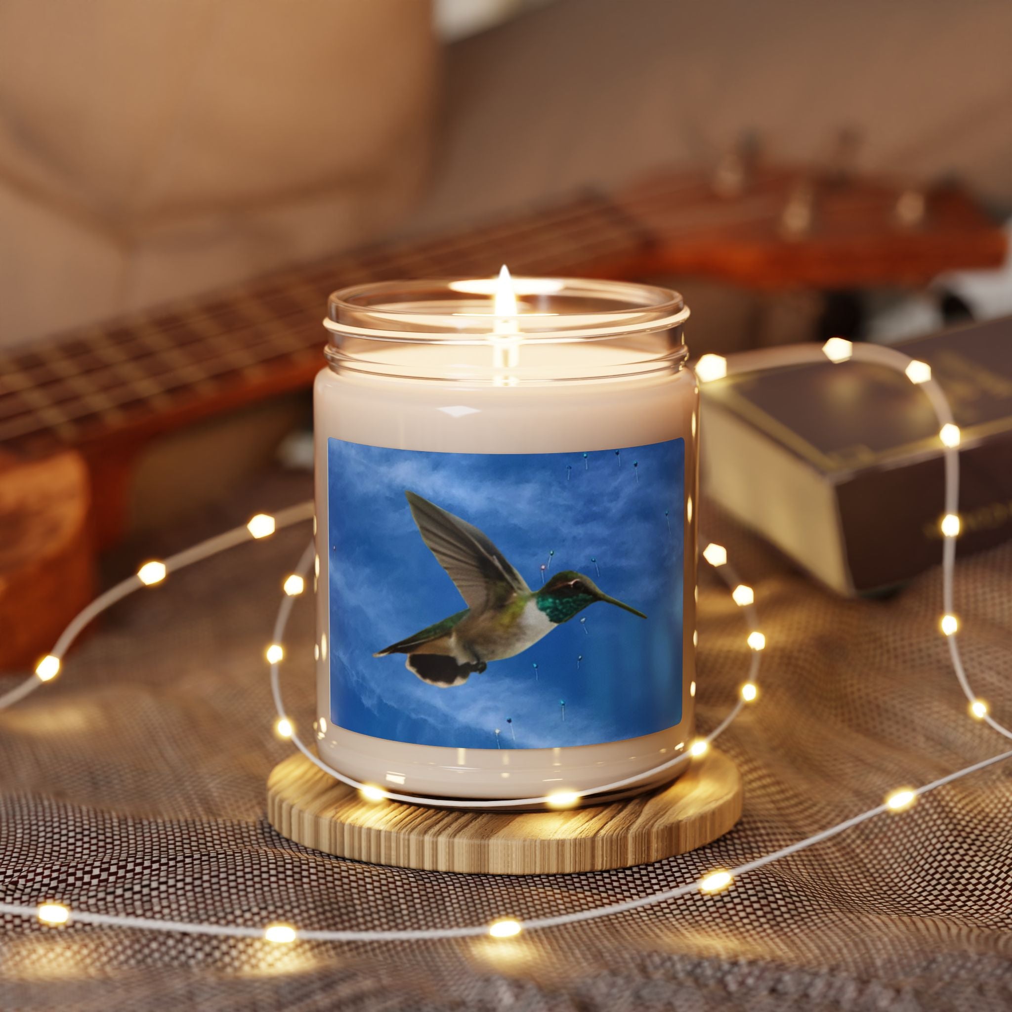 Blue Sky Hummingbird Soy Candle — 9oz Scented Candle