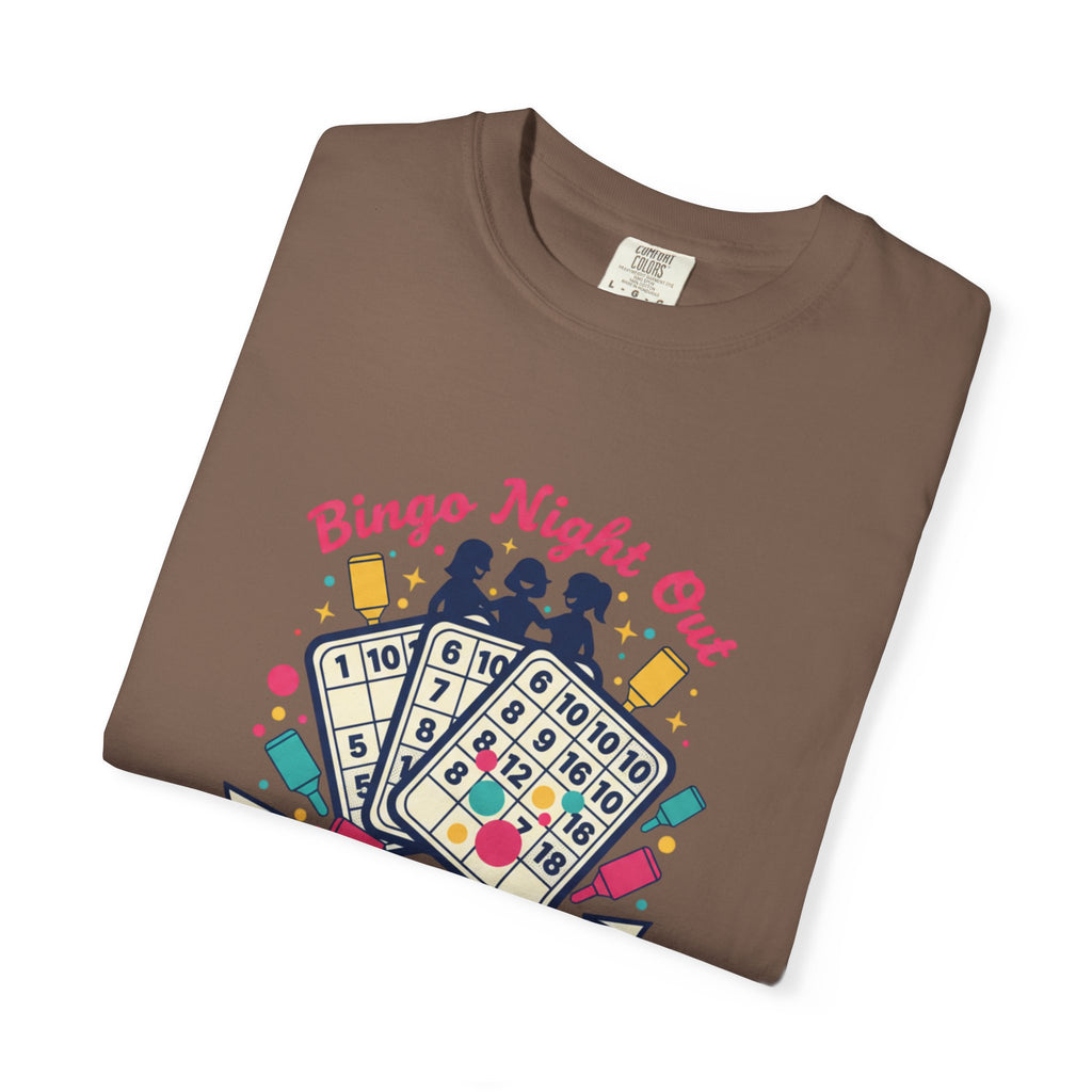 Bingo Night Out T-Shirt — Friends, Fun, Daubers Retro Game Night Tee
