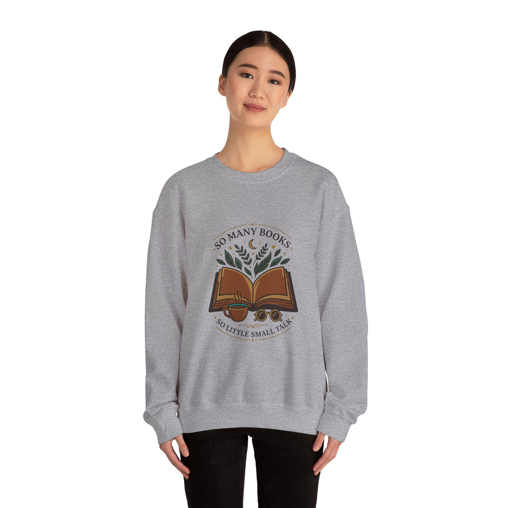 So Many Books Reading Sweatshirt | Book Lover, Cozy Reader