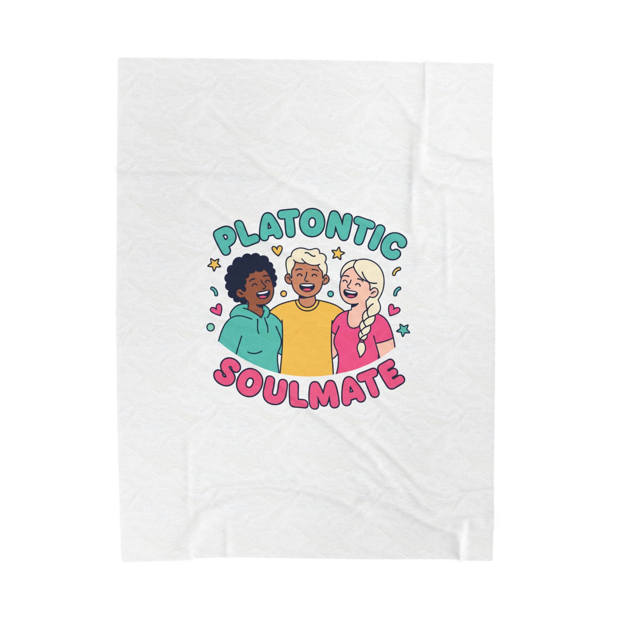 Platonic Soulmate Velveteen Plush Blanket | Friendship-First, Platonic Love