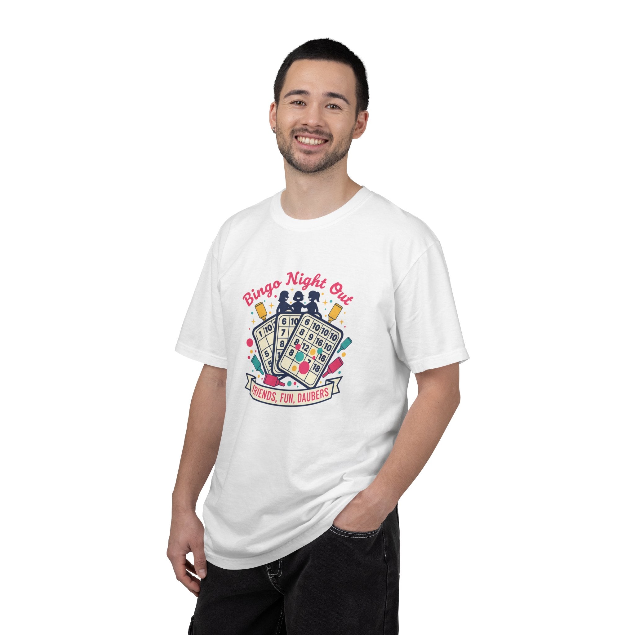 Bingo Night Out T-Shirt — Friends, Fun, Daubers Retro Game Night Tee