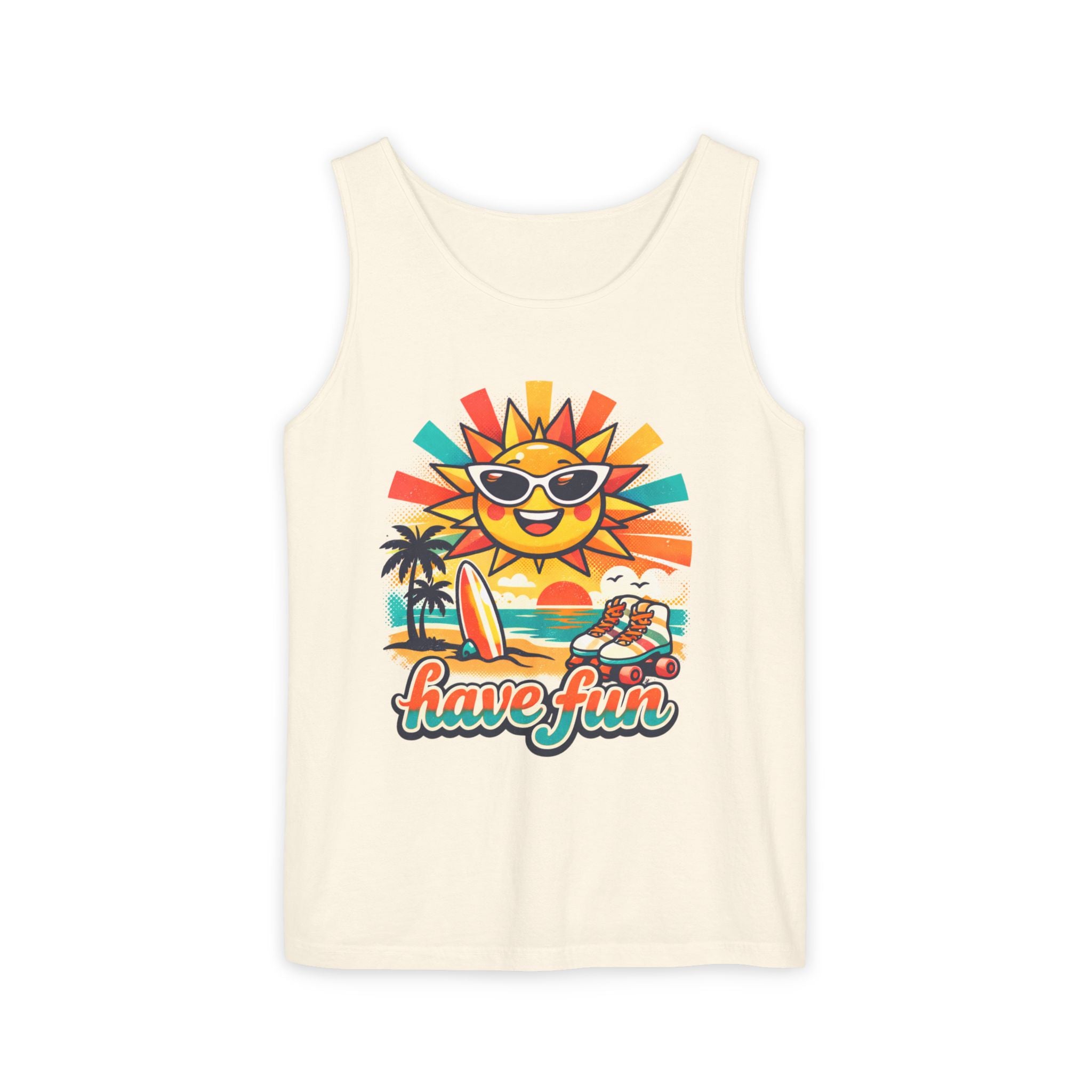 Have Fun Beach Tank Top — Retro Sunglasses Sun Surf Summer Graphic Tank