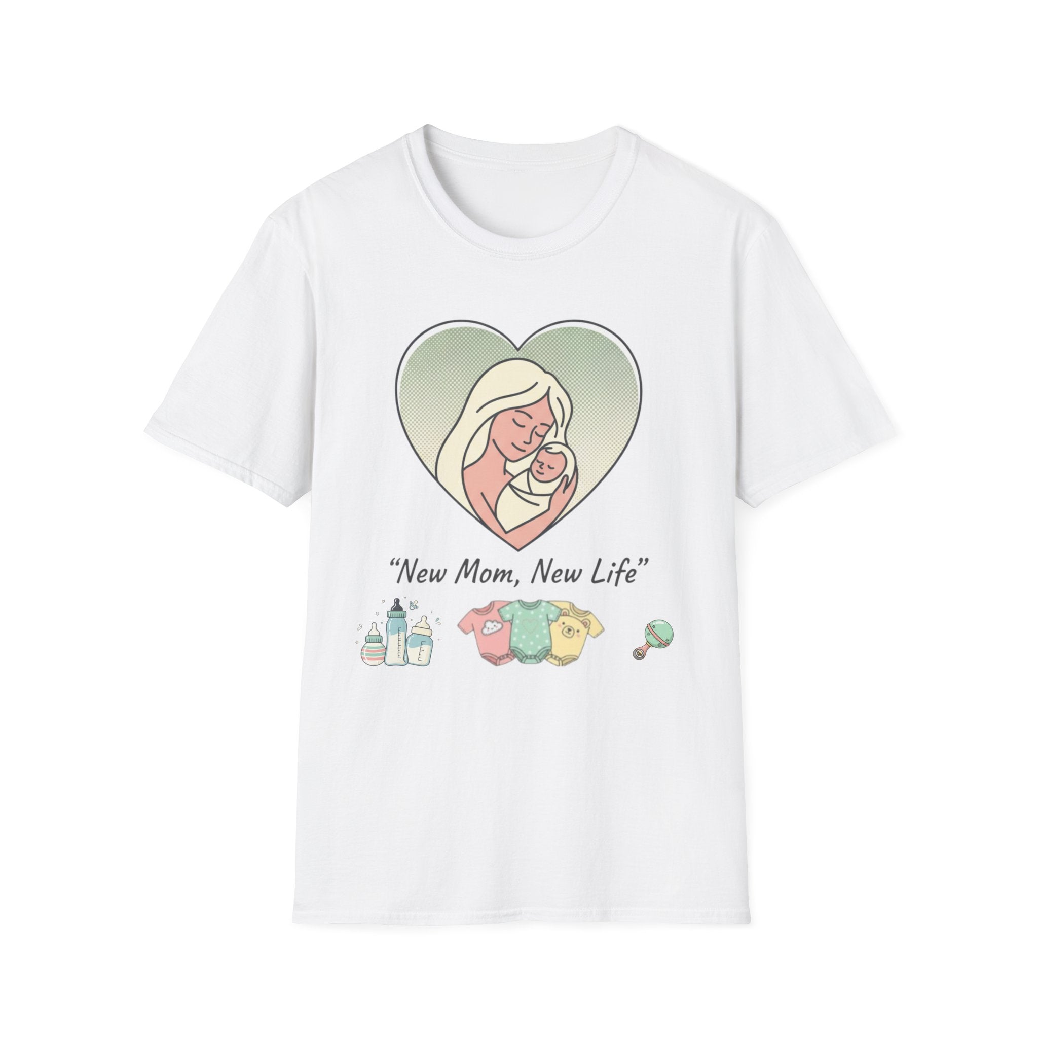 New Baby New Mom T-Shirt — New Life Announcement Tee
