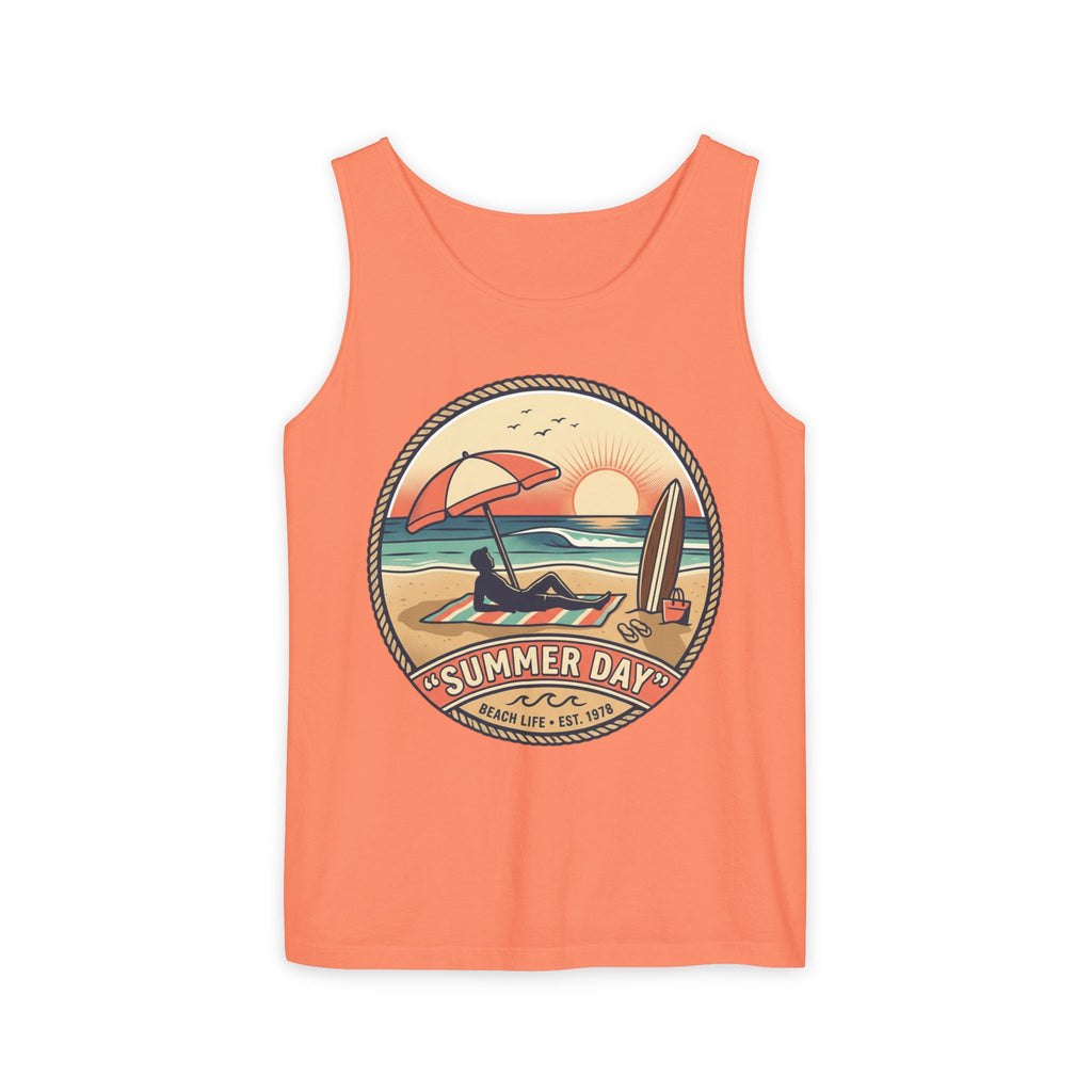 Summer Day Beach Tank Top — Retro Surf Paradise Design