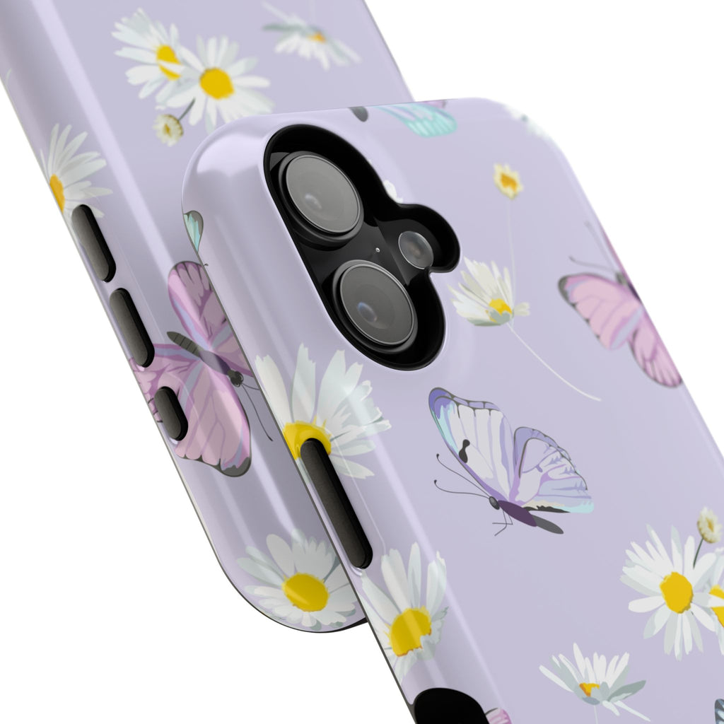 iPhone 17 Butterfly Daisy Impact Phone Case — Pastel Floral Protective Cover