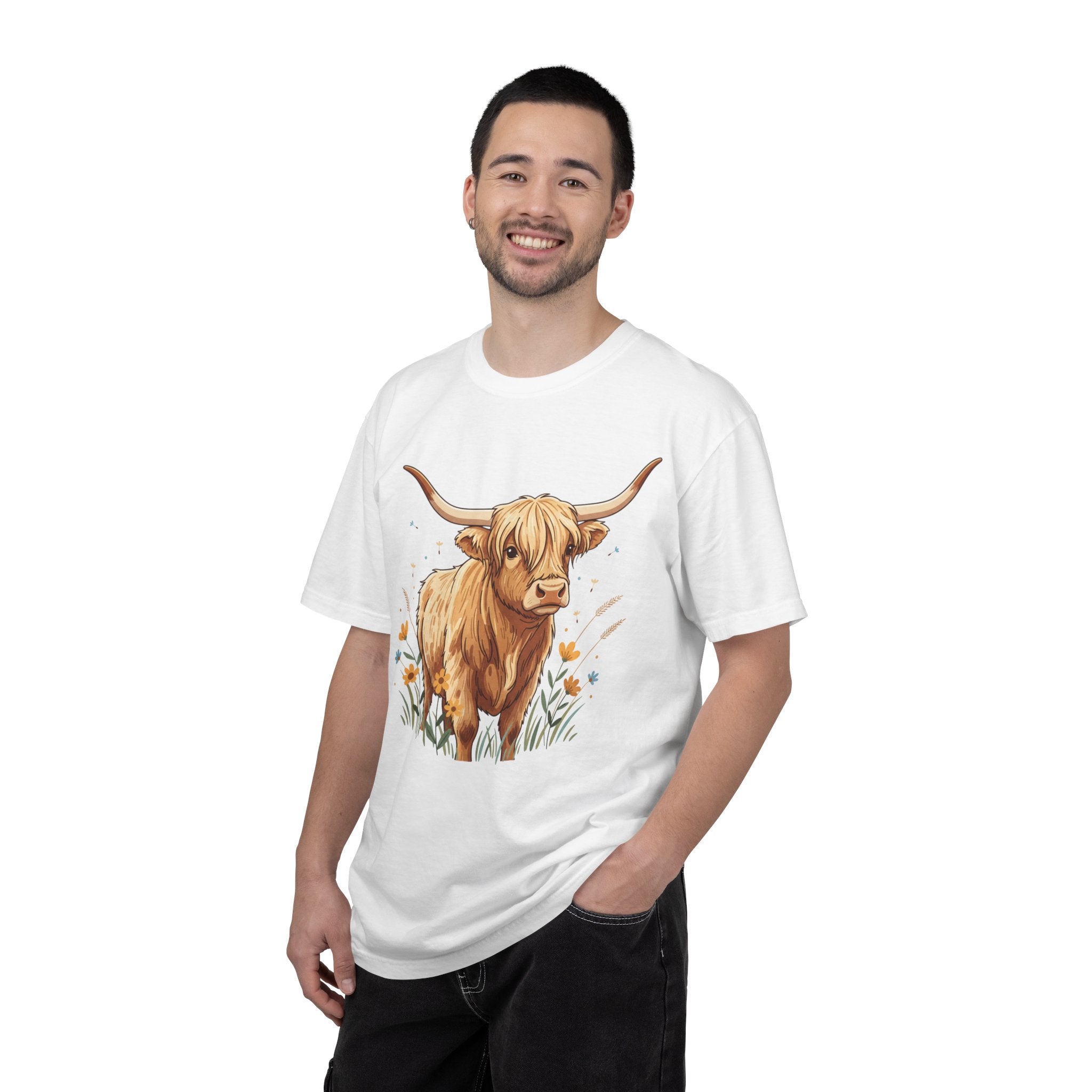 Highland Cow Graphic T‑Shirt — Cute Highland Cattle Tee for Animal Lovers