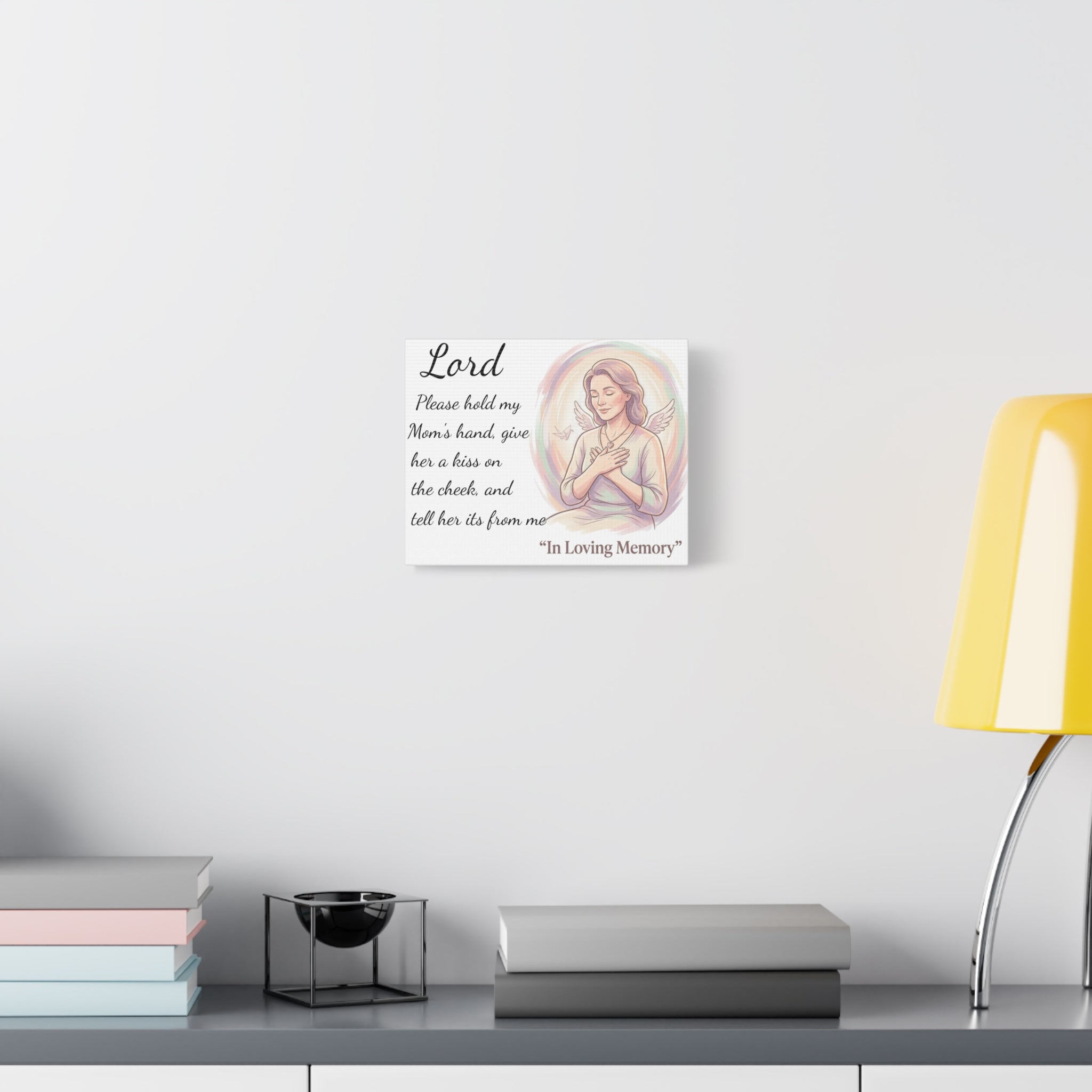 Memorial Angel Matte Canvas Wall Art - "In Loving Memory"