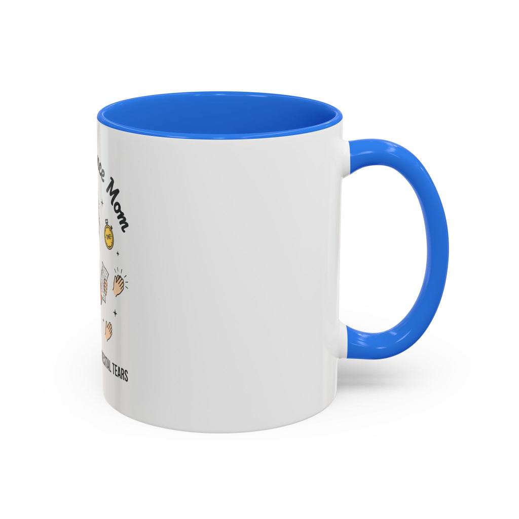 Frazzled Dance Mom Mug — "Powered by Coffee and Recital Tears" (11oz/15oz)