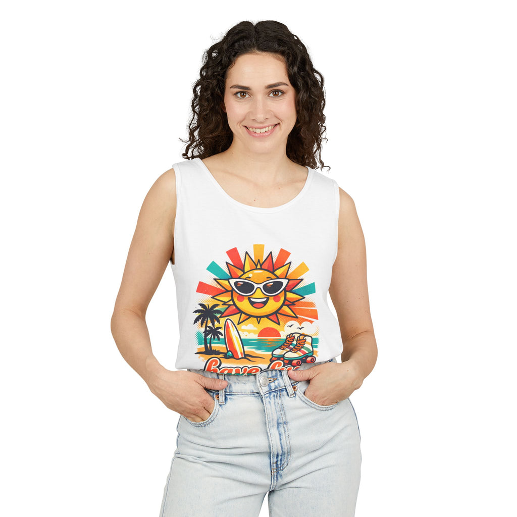 Have Fun Beach Tank Top — Retro Sunglasses Sun Surf Summer Graphic Tank