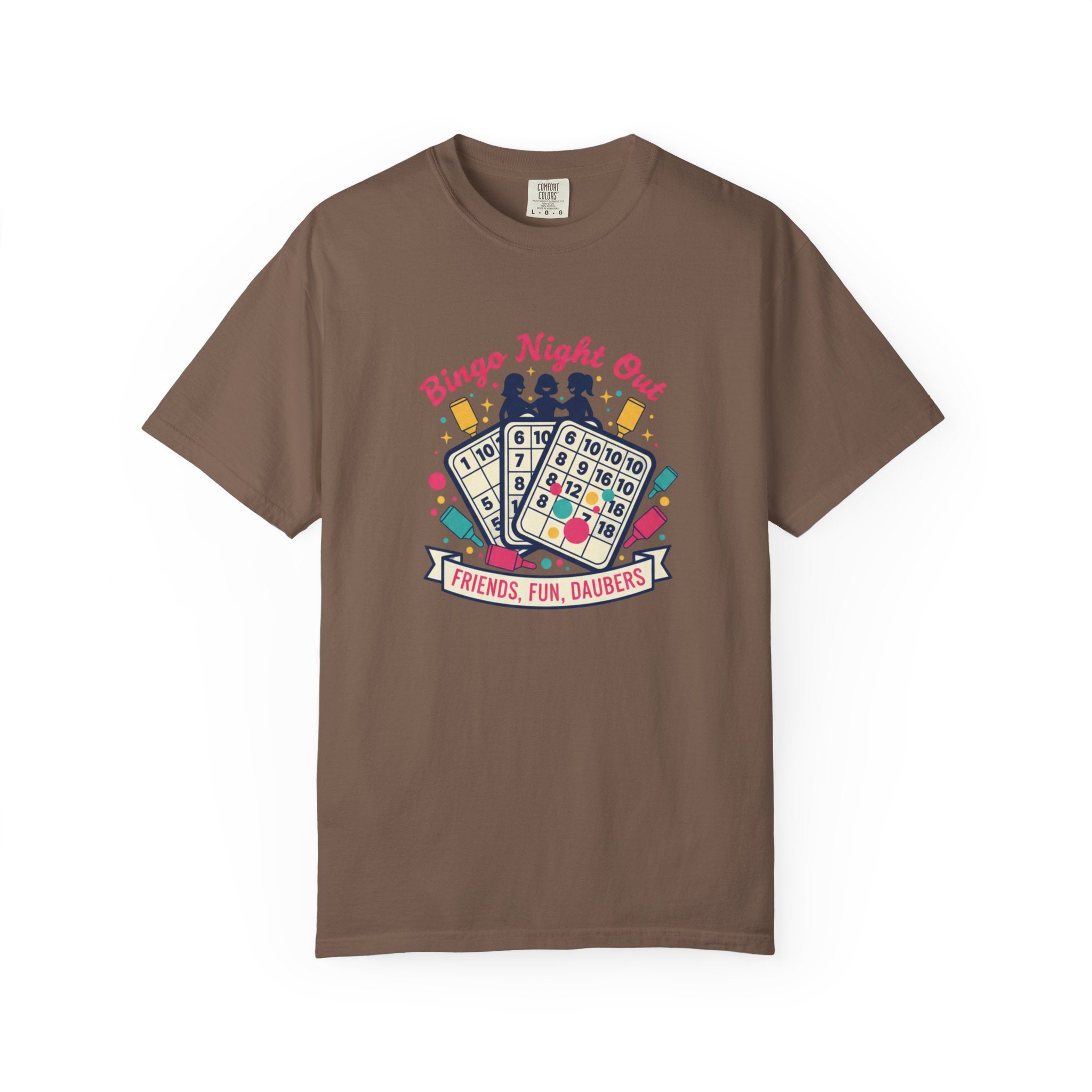 Bingo Night Out T-Shirt — Friends, Fun, Daubers Retro Game Night Tee