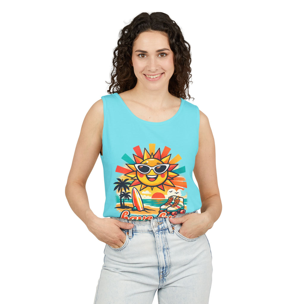 Have Fun Beach Tank Top — Retro Sunglasses Sun Surf Summer Graphic Tank