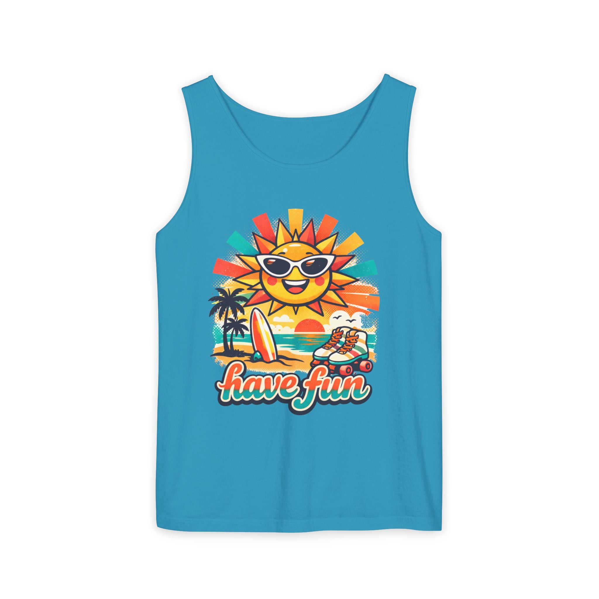 Have Fun Beach Tank Top — Retro Sunglasses Sun Surf Summer Graphic Tank