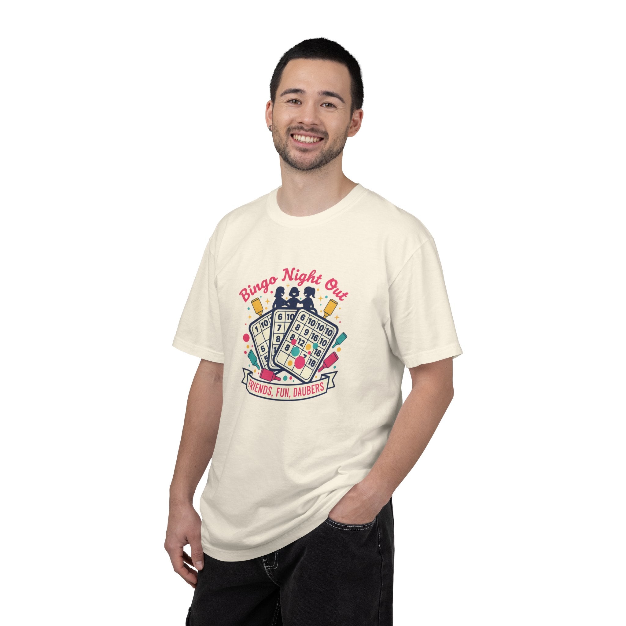 Bingo Night Out T-Shirt — Friends, Fun, Daubers Retro Game Night Tee
