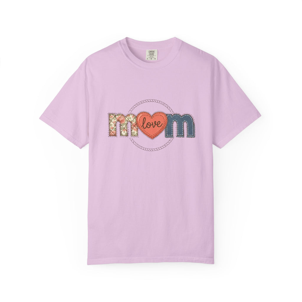 Mom Faux Love T-Shirt –Faux Floral Heart Mother's Day Tee