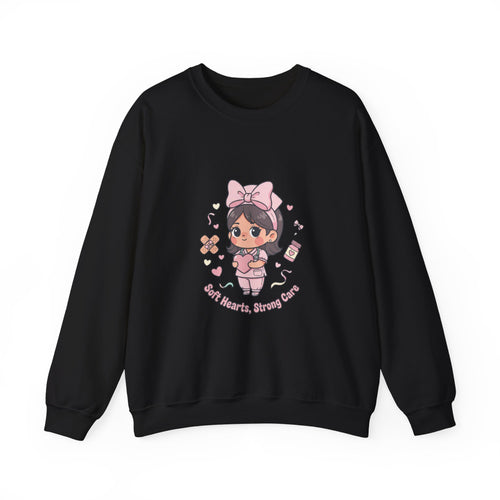 Cute Nurse Graphic Sweatshirt | pastel coquette medical, kawaii nurse merch