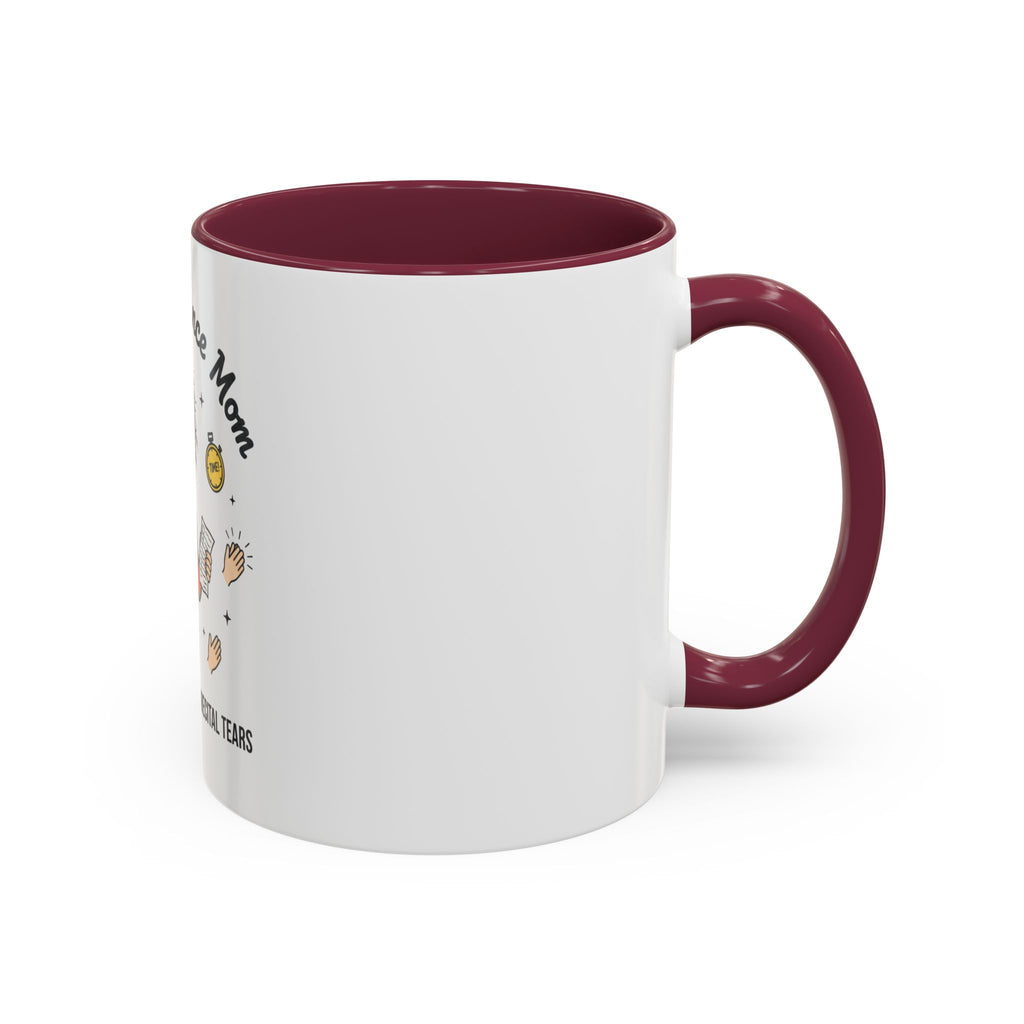 Frazzled Dance Mom Mug — "Powered by Coffee and Recital Tears" (11oz/15oz)