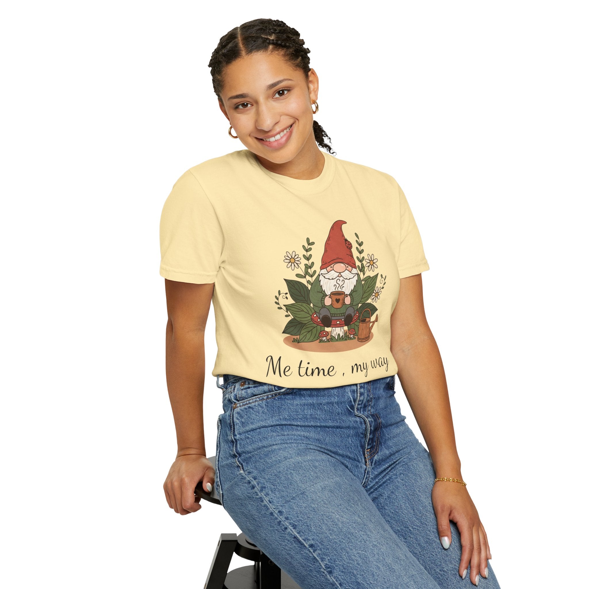 Gnome Garden T-Shirt — Cute Floral Gnome Tee for Gardeners & Nature Lovers