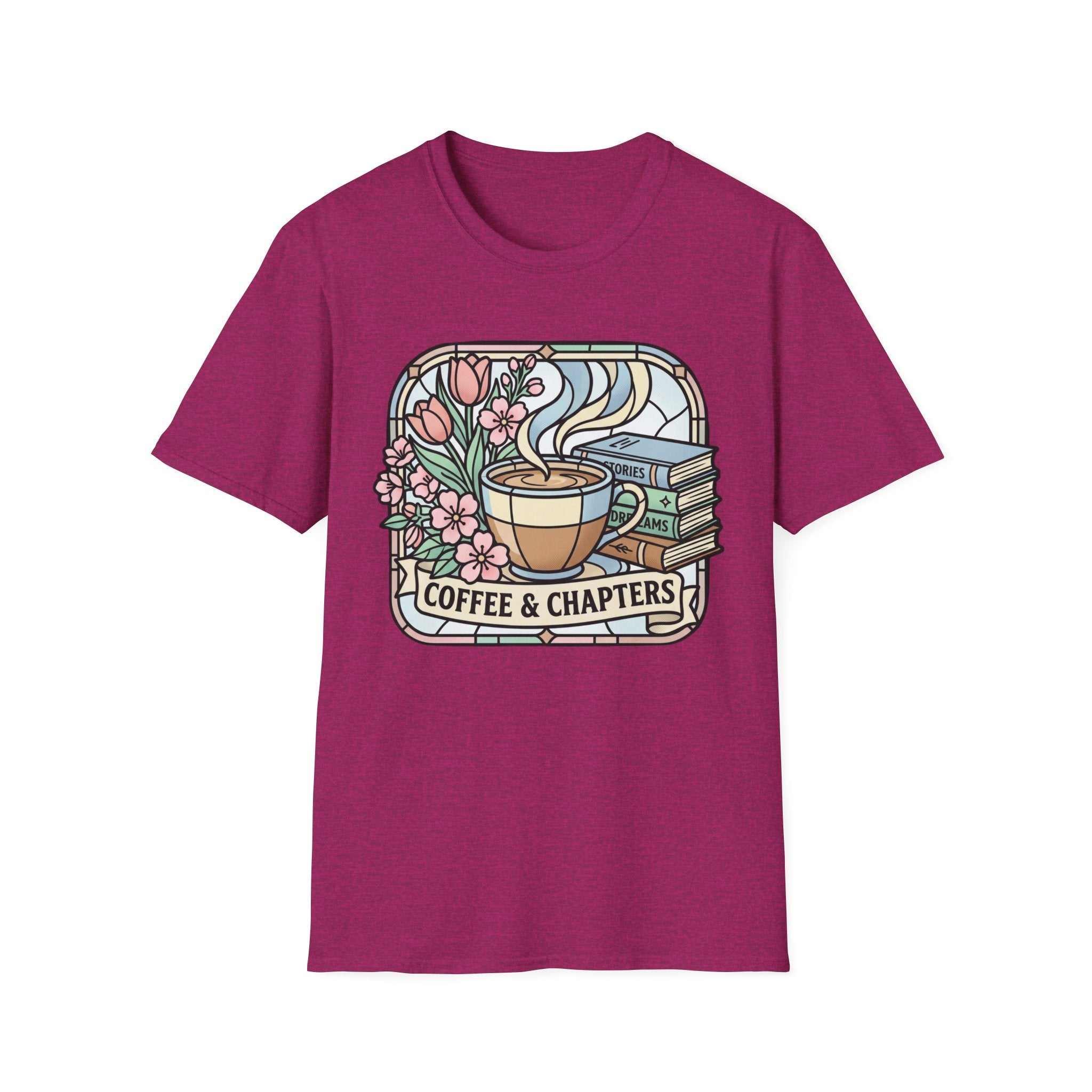 T-Shirt — "Coffee & Chapters" Cozy Book Lover Tee