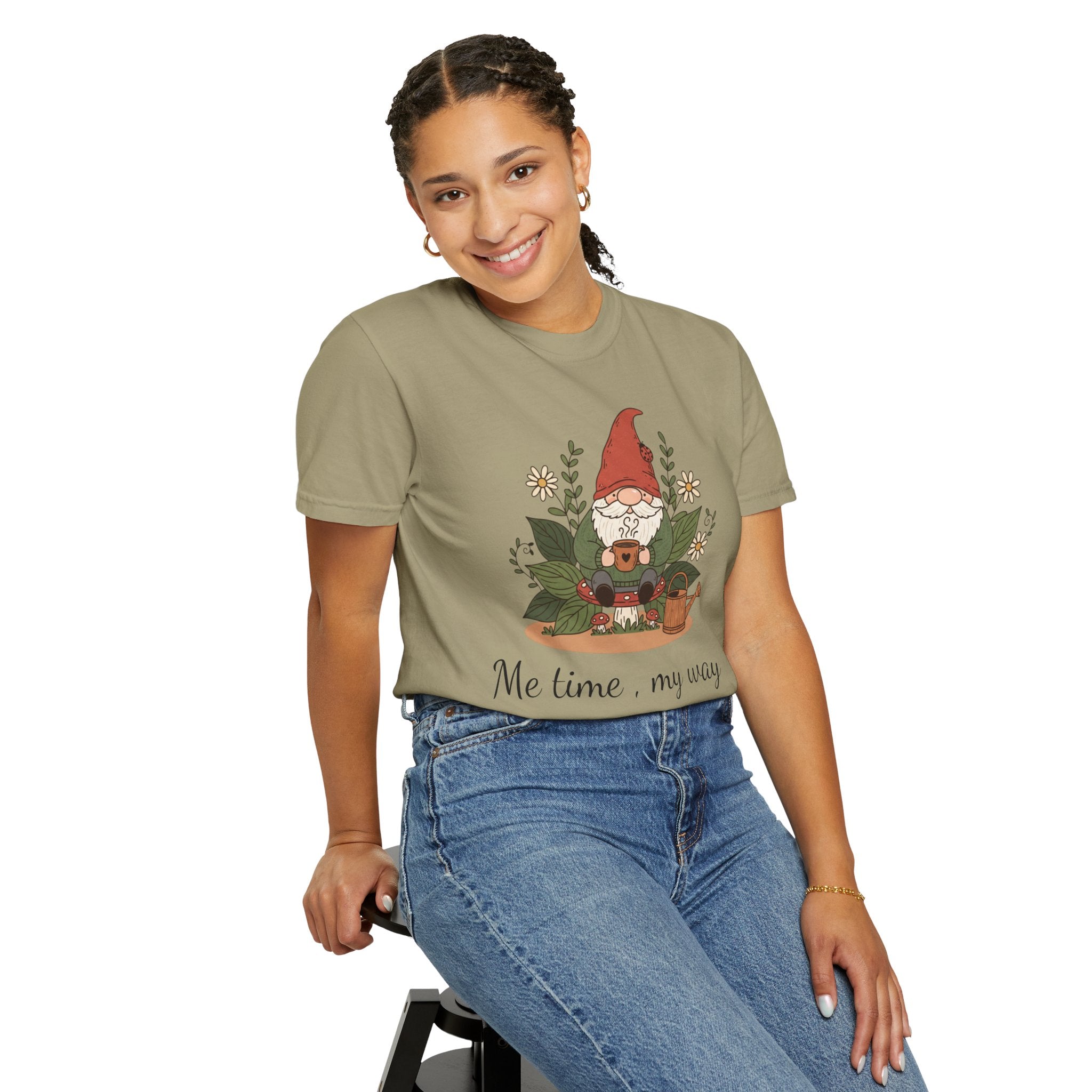 Gnome Garden T-Shirt — Cute Floral Gnome Tee for Gardeners & Nature Lovers