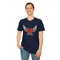 Memorial Heart Wings T-Shirt — Personalized 'Love, Remember' with Name & Date