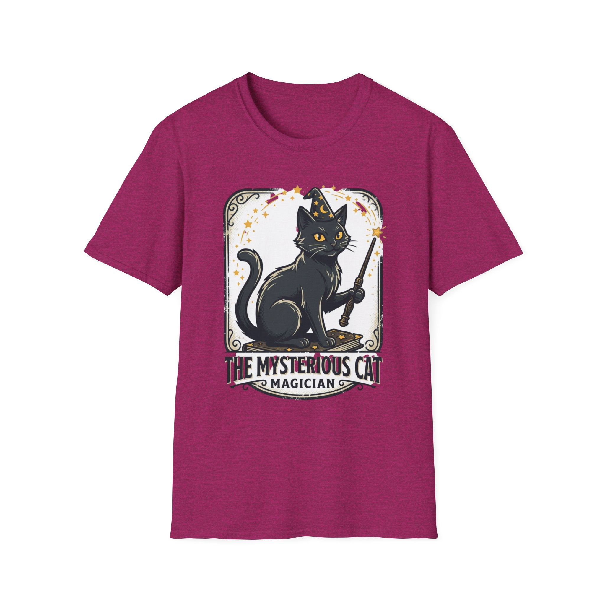 Magician Cat T-Shirt — "The Mysterious Cat" Cute Black Cat Magic Graphic Tee