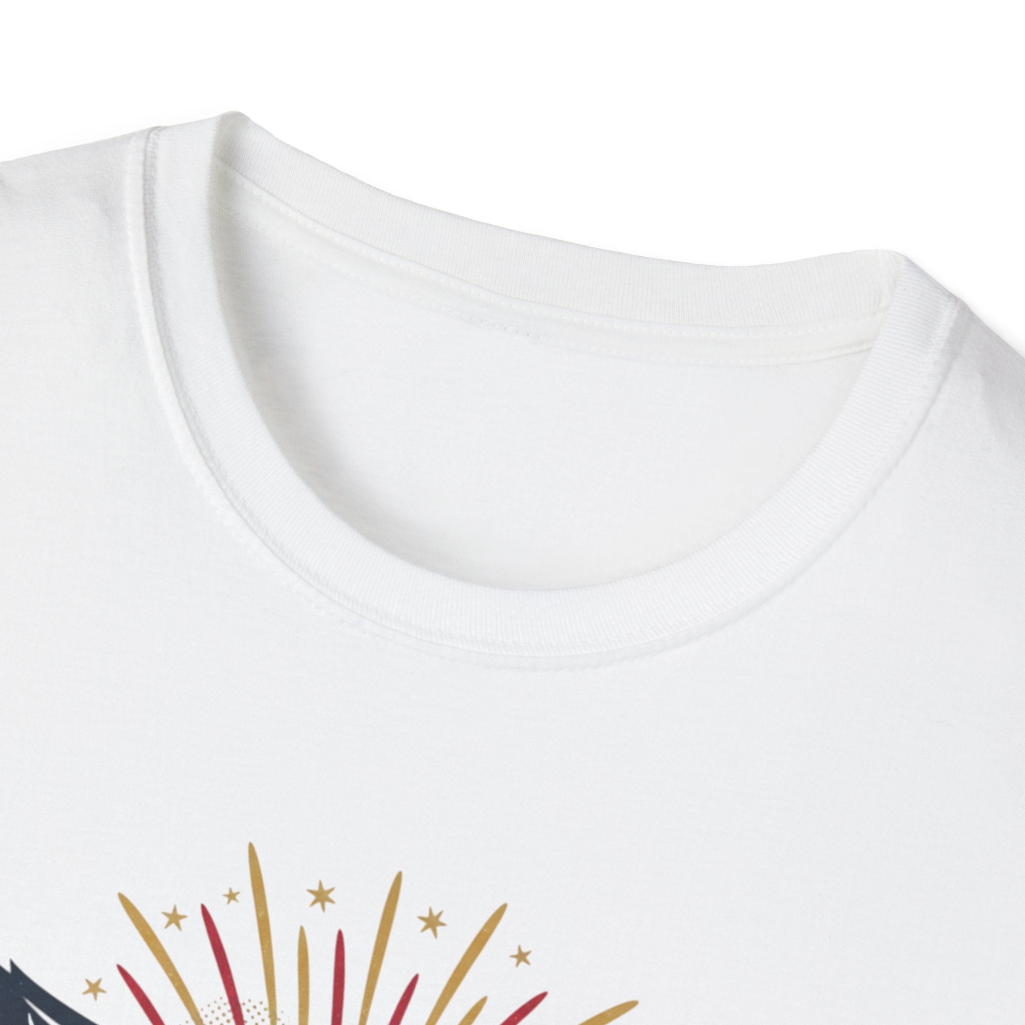 Patriotic Eagle T-Shirt — American Flag & Fireworks Graphic
