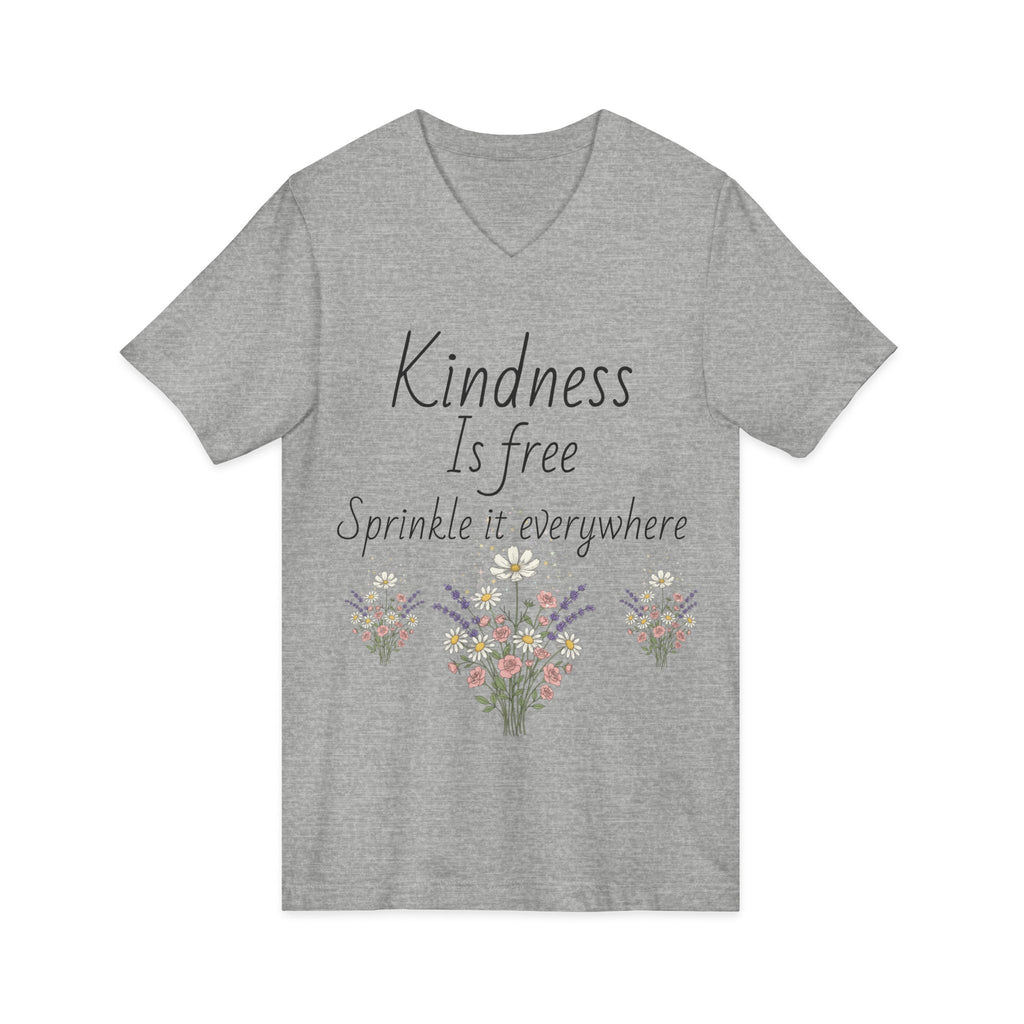 Kindness Sprinkle V-Neck Tee — "Sprinkle It Everywhere" Inspirational Graphic Shirt