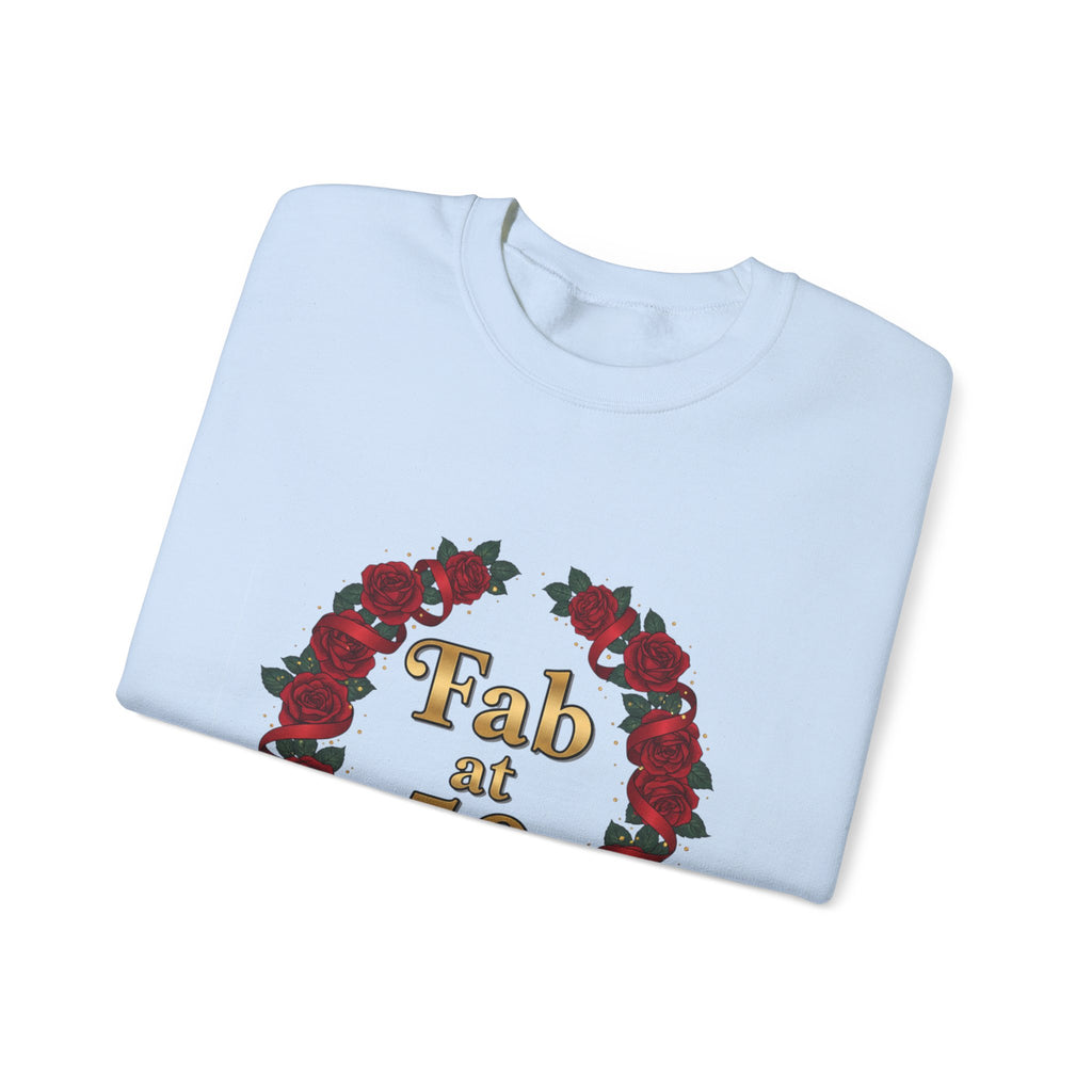 Fab at 50 Rose Wreath Crewneck Sweatshirt