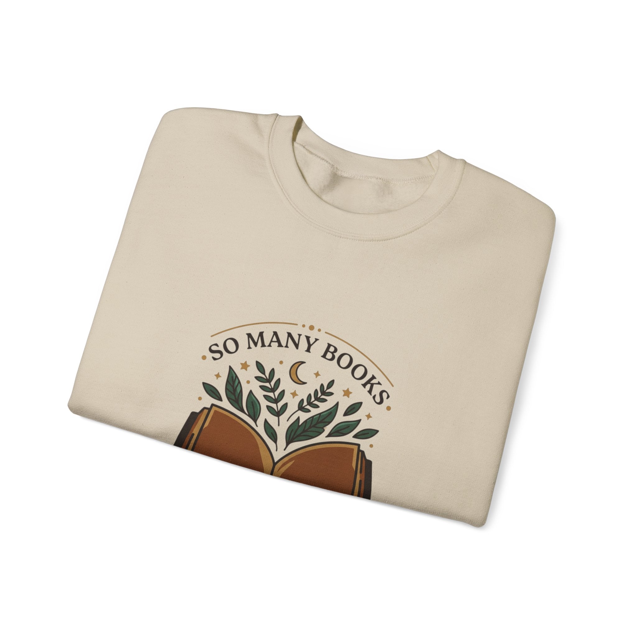 So Many Books Reading Sweatshirt | Book Lover, Cozy Reader