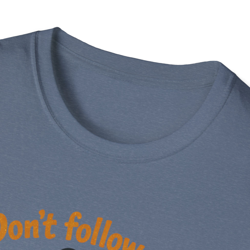 Frog on Bike T-Shirt — “Don't follow me, I have no idea where I'm going” Graphic Tee