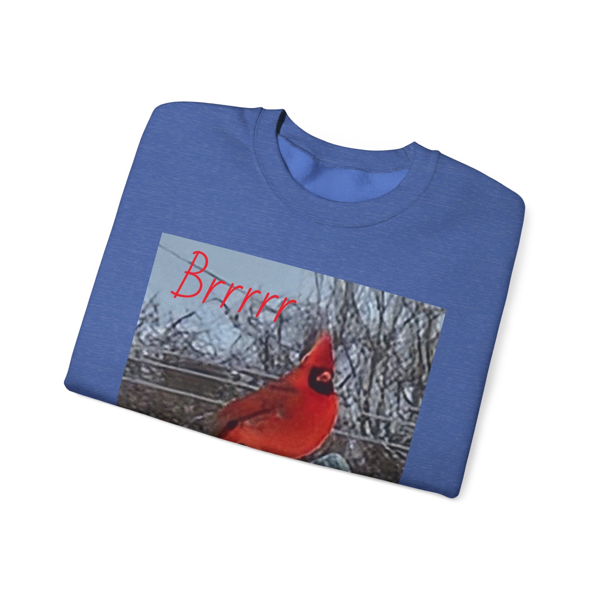 Winter Cardinal Sweatshirt — "Cold, Where's Spring" Cozy Crewneck
